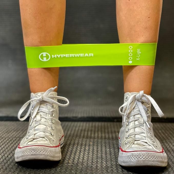 Hyperwear Mini Loop Resistance Bands, Set of 5 Levels – Fabric-Free Elastic Bands for Glute Activation, Physical Therapy, Rehab, Mobility & Strength Training