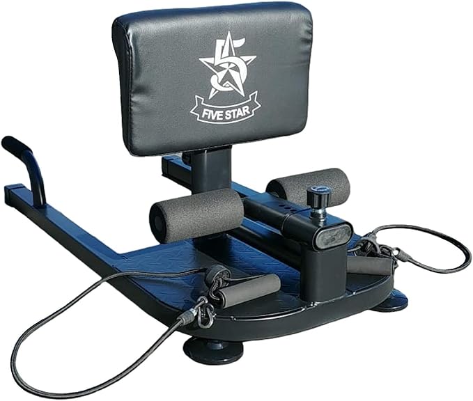 Multi Function Deep Sissy Squat Bench with 2 Exercise Resistance Handles | 8 in 1 Home Gym Machine Leg Exercise | Abdominal Exercises Sit Ups Push Ups Deep Squat Workout Strength Training (Black)