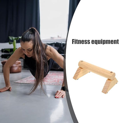 Push-up Handles with Non-slip Pads Pine Wood Pushup Bars for Home Workout Fitness Equipment Strength Training Muscle Trainer Set
