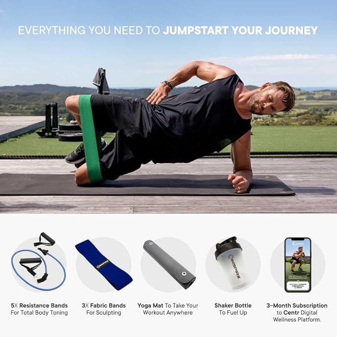 Inspire Fitness FTX Functional Trainer and Fitness Essentials Kit - Compact at Home Workout Machine with Accessories - Space Saving Design - Home Gym Cable Machine