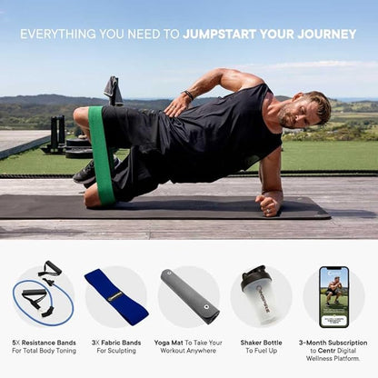 Inspire Fitness FTX Functional Trainer and Fitness Essentials Kit - Compact at Home Workout Machine with Accessories - Space Saving Design - Home Gym Cable Machine