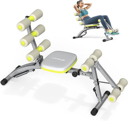 MERACH Ab Machine, Multi-Functional Adjustable Ab Trainer, Ab Workout Bench for Home Gym, Sit Up Machine for Abdominal, Exercise Chair for Full Body Workout