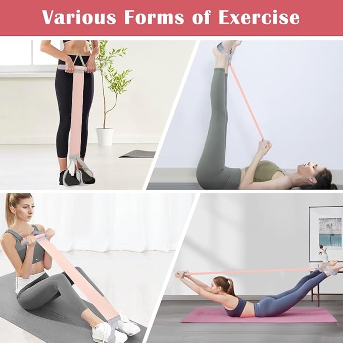 Full Body Resistance Band Set with Handles Yoga Pedal Resistance Band Anti-Broken Elastic Sit Up Pull Rope for Strength Training Stretch Bands Workout Equipment