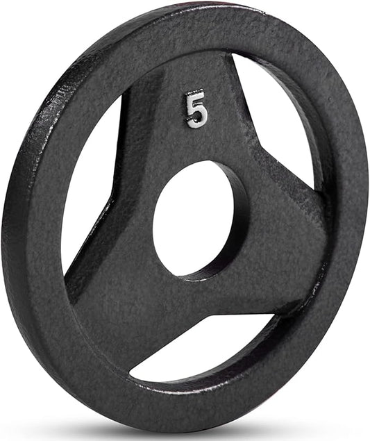 JFIT Olympic 2 Inch Grip Plates and Bumper Plates for Barbell - Single Weights or Sets of 2 (Muliple Weights)