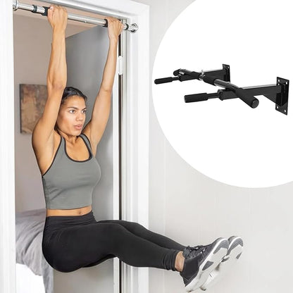 Adjustable Wall-mounted Pull up Bar Home Fitness Device Heavy Duty Horizontal Bar for Strength Training and Pull-ups Suitable for Home Gym and Office Workouts