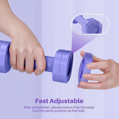 Zempox Adjustable Dumbbell Set of 2, 4 in 1 Free Weights Dumbbells Set for Women, Hand Weights for Women at Home, Each 2lb 3lb 4lb 5lb with TPU Soft Rubber Handle for Home Gym Exercise Training