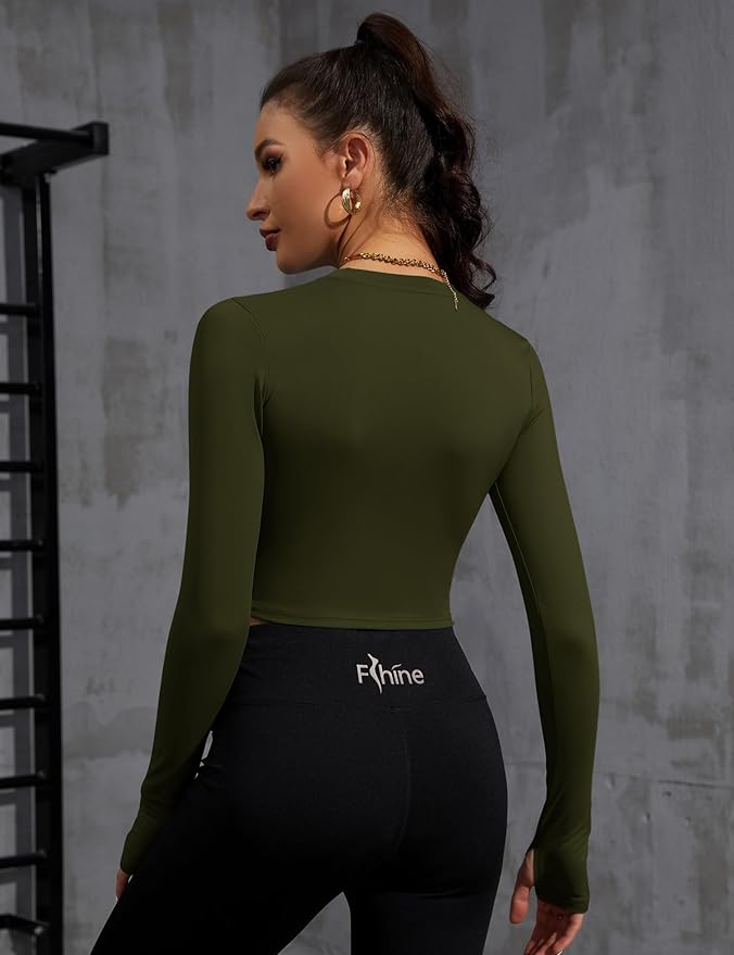 Loovoo Women Workout Shirts 1/2/3 Pack Athletic Compression Tee Dry Fit Yoga Gym Basic Tops
