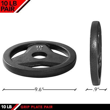 JFIT Olympic 2 Inch Grip Plates and Bumper Plates for Barbell - Single Weights or Sets of 2 (Muliple Weights)
