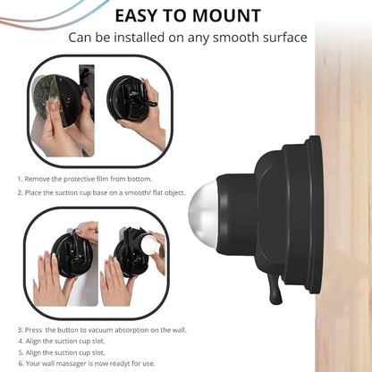 PRIME Fitness Wall Mounted Massage Ball | Cold Therapy | Back Massager | Cryo Stick | Relieve Muscle Pain (360 Massager)