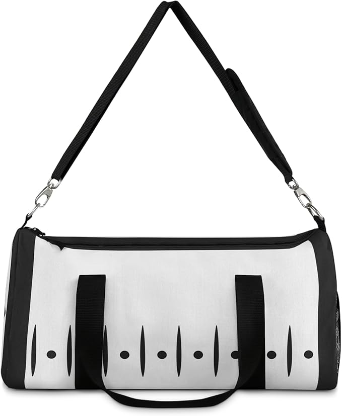 Anime Gym Bag for Women Men - Large Capacity Waterproof Workout Fitness Travel Sports Bags Fashion Street Camping ExpandaCLe Carry On Duffle Bag For Couple (White Byaku) PTY