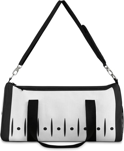 Anime Gym Bag for Women Men - Large Capacity Waterproof Workout Fitness Travel Sports Bags Fashion Street Camping ExpandaCLe Carry On Duffle Bag For Couple (White Byaku) PTY