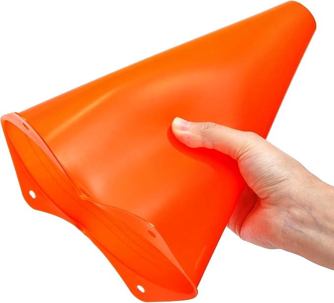 Bekith 30 Pack 9 inch Plastic Traffic Cones, Orange Soccer Traning Cones Plastic Agility Sports Cones, Indoor/Outdoor Use
