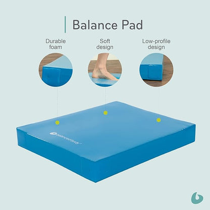 Balanced Body Balance Pad, Durable, Thick and Smooth, Foam for Stability, Core Strength and Motor Control, Blue