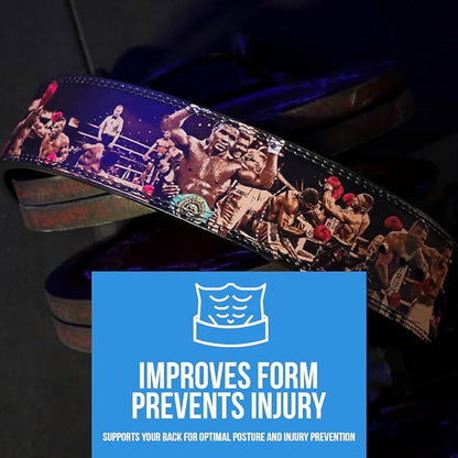 Katamu Premium Leather Lever Weightlifting Belt – Secure Steel Lever, Powerlifting Support for Deadlifts, Squats & Heavy Lifts - Lift More, Look Good