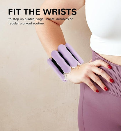 Wrist Ankle Weights for Women Men, Leg Arm Wrist Weights Bangles 1lb*2 2lb*2 Wearable Weights Pilates Weighted Bracelet for Strength Training Walking Swimming Yoga Physical Therapy