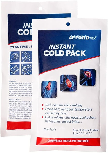 Instant Cold Pack -36 Count Disposable Large 7.5 x 4.5 Inches Ice Packs