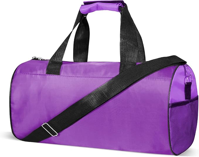 C&F BOGMOST Small Gym Bag for Women & Men,Small Lightweight Duffel Bag Carry On Bags Mini Duffel Travel Bag Waterproof Sports Bags for Workout/Sport/Travel, Purple,Medium