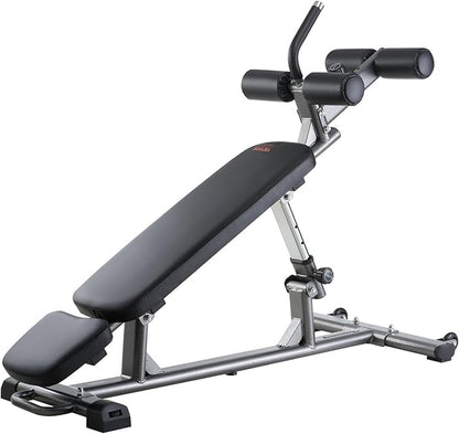 VEVOR Sit Up Bench, Decline Ab Bench with Reverse Crunch Handle, Adjustable Height Setting, Heavy Duty Steel, 500/600/1000 Lbs Capacity for Home Gym Workouts, Strength Training, Full Body Muscles