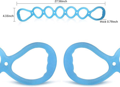 7 Ring Stretch Resistance Exercise Band, BetterJonny Workout Bands Yoga Stretching，Foot, Leg and Arm Exerciser for Home or Fitness Center Workout Walking Exercise