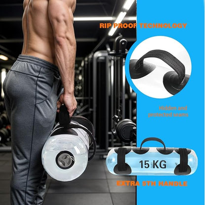 HydroCore Water Weight Bag – Adjustable Up to 35lbs/55lbs | Strength & Functional Fitness Training