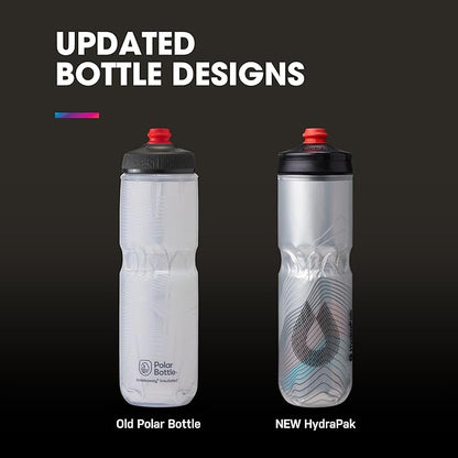 HydraPak Polar Surge Insulated Bike Water Bottle 2-Pack (20oz or 24oz) - High Flow, Fits Most Bike Cages, For Cycling & Sports | Insulated, 2-Pack, High Flow, Fits Most Bike Cages, For Cycling & Sports