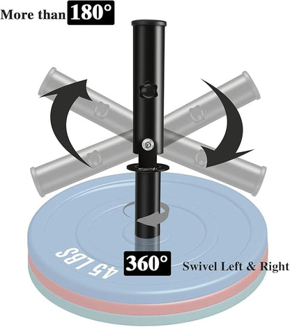 Deadlift Jack Barbell Stand with T Bar Row Landmine (Fit 2 inch Olympic Weight Plates) Set, Carbon Steel Made, Home Gym