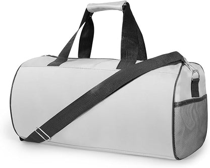 C&F BOGMOST Small Gym Bag for Women & Men,Small Lightweight Duffel Bag Carry On Bags Mini Duffel Travel Bag Waterproof Sports Bags for Workout/Sport/Travel, Grey,Medium