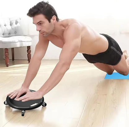 Abdominal Wheel Board, 360 Degree Rotatable Core Training Slider, Multifunctional Ab Roller Wheel, Abdominal Exercise Slider with Knee Pad, for Full Body Workout Cross Training Gym Home
