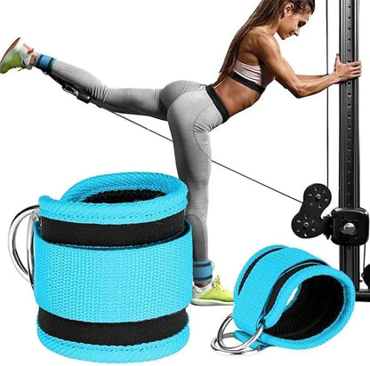 Ankle Strap Ankle Resistance Band Wrist Cuff Padded Strap Adjustable Fitness Glute Kickback D-Ring for Cable Machine Gym Foot Leg Training Brace Support 1 Pack