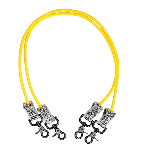THERABAND Resistance Tubing with Connectors for Wall, Rehab & Wellness Station, Light Level 2, Set of 2, 24-Inch Yellow Tubing for Physical Therapy, Exercise, Rehab, Clinics & Pilates, Latex Tubes