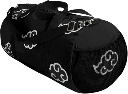 Anime Gym Bag for Women Men - Large Capacity Waterproof Workout Fitness Travel Sports Bags Fashion Street Camping ExpandaCLe Carry On Duffle Bag For Couple (Black Cloud) PTY