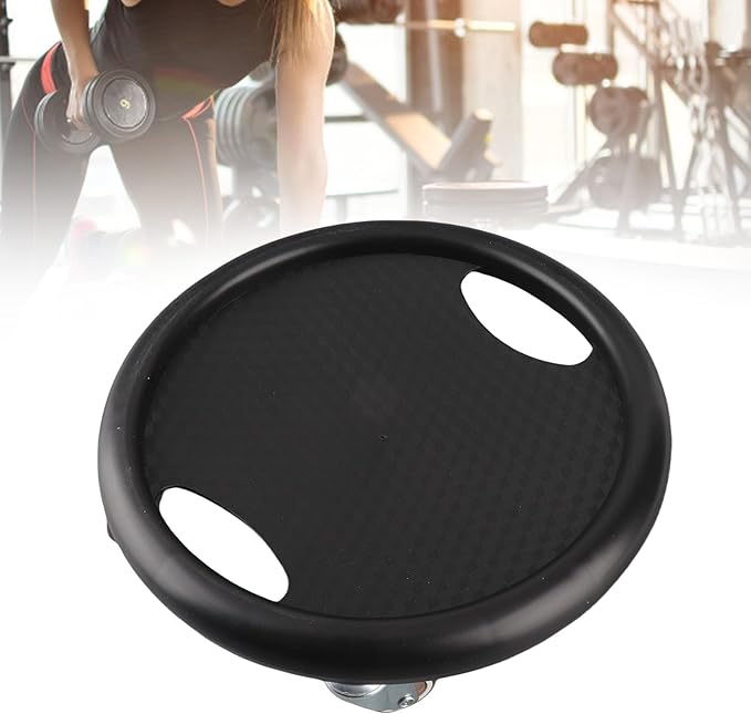 Ab Roller Wheel, Core Slider Ab Workout Sliding Disc 360° Rotating Abdominal Training Tool Waist Strength Trainer with 4 Rollers Knee Pads for Home Gym Training Practice