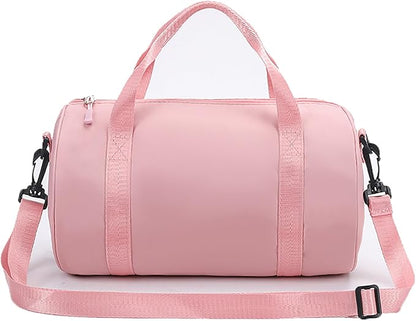 Mini Gym Bag for Women Small Duffle Bag Mini Gym Tote Bag Sport Bag for Yoga Swimming Dance (Pink)