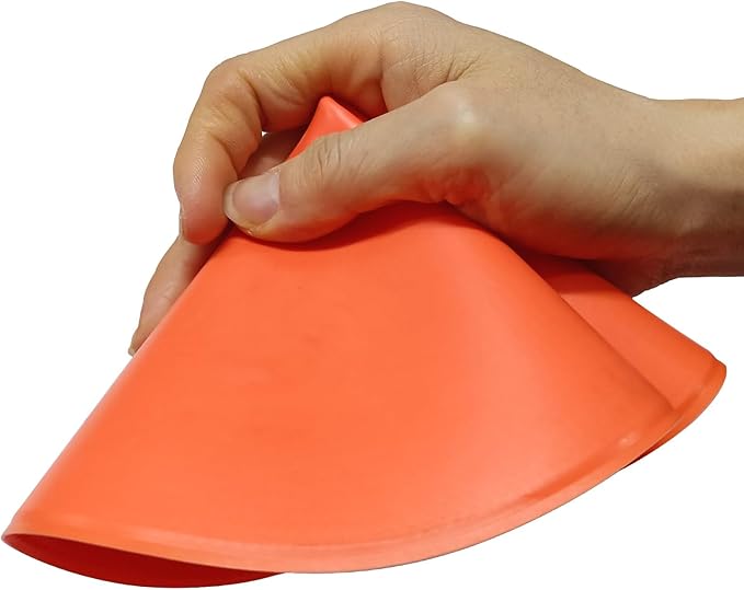 4 inch/9 Inch Colored Poly Spot Marker 12 Pcs, Non-Slip Rubber Agility Markers Flat Field Cones Floor Dots for Football, Basketball Training Markers, Dance Practice and Drills with Flat Cones Points