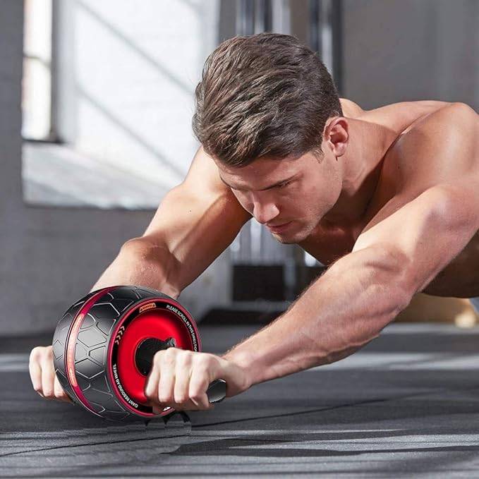 Abdominal Roller Wheel, Smart Brake Automatic Rebound Ab Roller Wheel, Mute Non-Slip Abs Carver Multiple Angles Core Workouts Ab Roller, Home Gym Equipment for Men Women Abdominal Exercise