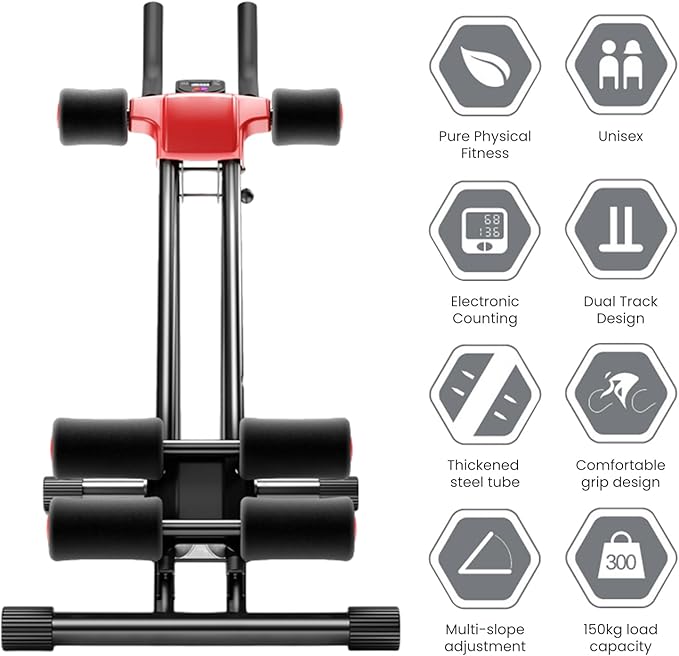 Abdominal Roller, Ab Workout Equipment for Abdominal & Core Strength Training, Exercise Wheels for Home Gym, Fitness Equipment for Core Workout Ab Abdominal Exercise Roller for Women Men