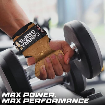 Cobra Grips PRO Weight Lifting Gloves Heavy Duty Straps Alternative with Power Lifting Hooks Padded Wrist Support for Deadlifts & Bodybuilding