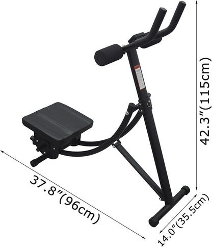 Abdominal Exercise Machine AB Core Strength Training Equipment ABS Coaster Core Work Roller Muscle Trainer Fitness AB Machine Foldable Core Trainer with Carbon Steel for Home Gym
