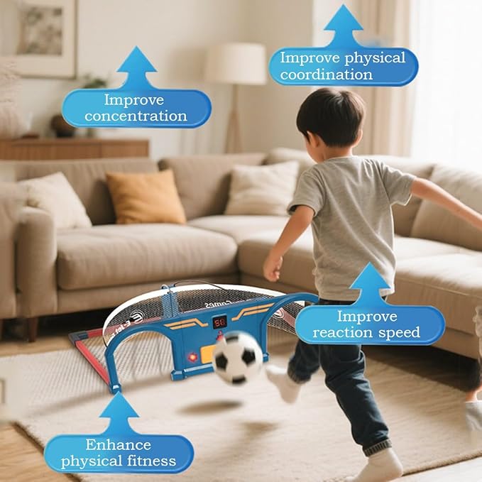 Automatic Training Football Reaction Machine, Great Fitness Duo for Parents Children, Lights-Up Rhythm Kicking, Suitable for Indoor and Outdoor Soccer.(A,80.5 * 42 * 23cm)