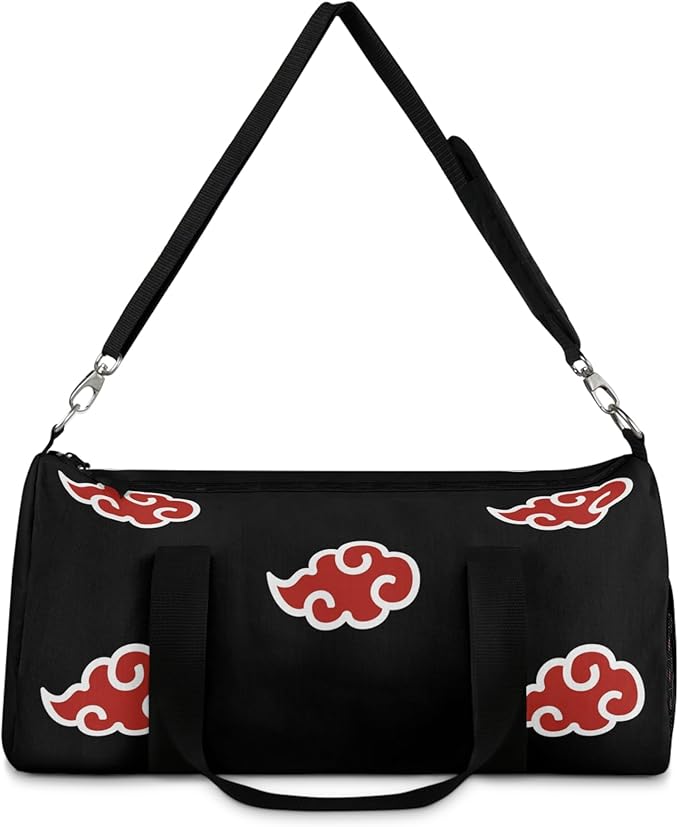 Anime Gym Bag for Women Men - Large Capacity Waterproof Workout Fitness Travel Sports Bags Fashion Street Camping ExpandaCLe Carry On Duffle Bag For Couple (Red Cloud) PTY