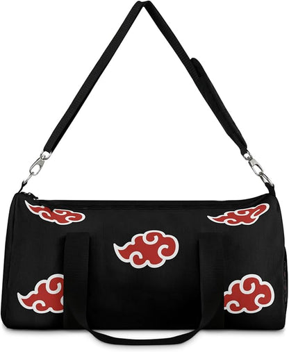 Anime Gym Bag for Women Men - Large Capacity Waterproof Workout Fitness Travel Sports Bags Fashion Street Camping ExpandaCLe Carry On Duffle Bag For Couple (Red Cloud) PTY