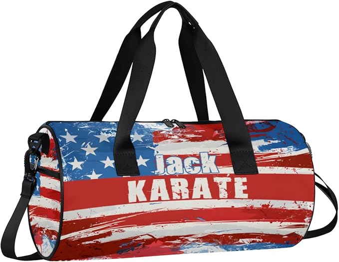 Personalized-Martial-Arts-Gear-Bag for Karate Teakwondo, Custom Jiujitsu Bag for Boys, Karate Teakwondo Bag for Gear Waterproof Lightweight Large USA