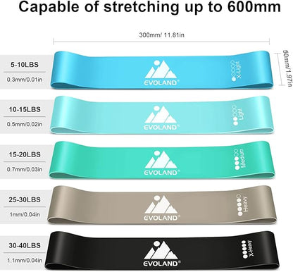 Resistance Bands Set (12pcs), Workout Bands with Handles, Door Anchor, Ankle Straps and Carry Bag, Exercise Bands for Shape Body and Home Workouts