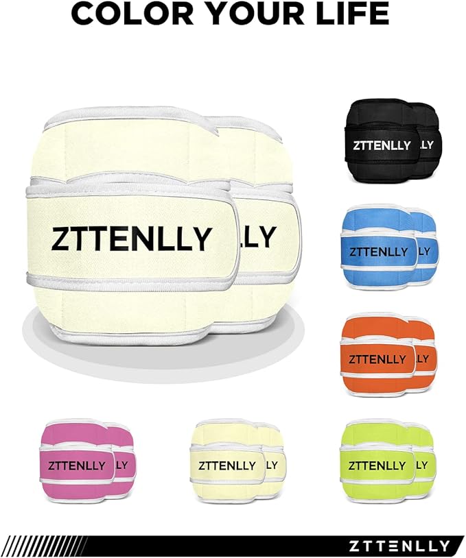 Adjustable Ankle Weights for Women Men and Kids | 1 Pair 5 10 15 18 20 Lbs Leg Wrist Ankle Weight Straps for Yoga, Walking, Running, Aerobics, Gym, Dance, Pilates, Cardio