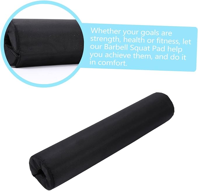 Happyyami Sponge Barbell Pad Weightlifting Neck Protector Non Slip Shoulder Cushion for Squats Hip Thrusts Lightweight Comfortable Gym Training Support