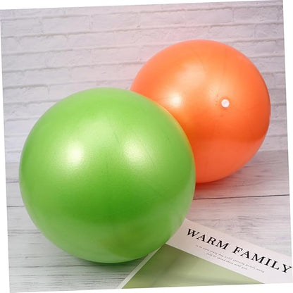 GALPADA 2pcs Anti-Burst Thickened PVC Yoga Ball Mini Balancing Stability Trainer Exercise Pilates Fitness Balls for Home Gym Workout (15-35cm Random Size, Orange and Green)