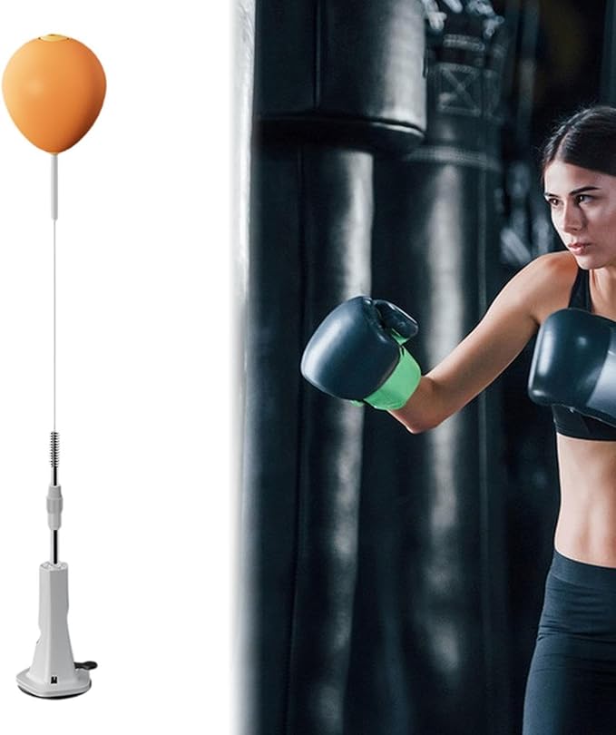 Boxing Reaction Ball, Boxing Speed Bag for Kids Adults, Adjustable Height Boxing Reflex Ball with Stand for Fitness Workout