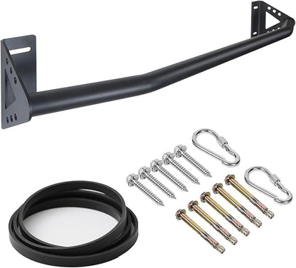 Wall Mounted Pull Up Bar Doorway, Heavy Duty Strength Training Pull-Up & Chin Up Bars for Doorframe, Support Beam or Joist Mount Thick Metal Sturdy Construction Support 500 lbs