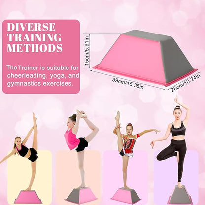 7pcs Cheer Flyer Training Set for Home Practice, Cheer Stand Kit with Balance Trainer, Stretch Strap, Rotating Board & Ankle Support, Safe Cheerleading Equipment for Beginners & Athletes