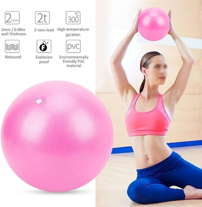25cm Non-Slip Exercise Ball for Yoga & Pilates - Small Stability Ball for Core Strength Training, Home Gym, Balance Workouts